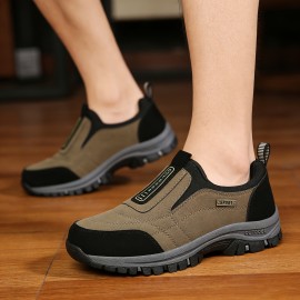 Fashionable Lightweight Comfortable Durable Outdoor Casual Sports Shoes | Low-top Faux with Fabric Inner, Rubber Sole, Slip-on Closure, Suitable for All Seasons and Daily Wear