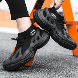 Men's Sneakers Breathable Mesh Lightweight Tennis Shoes - Mid-Top Casual Sneakers with Cushioned Sole & for Gym, Running, Walking, Outdoor - Spring/Fall Sneakers Suitable for Men