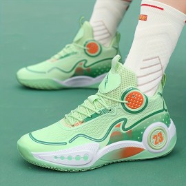 Men'S Casual Sports Basketball Shoes | Strong Grip, Shock Absorption and Rebound, Outdoor Use, Upper, Rubber Sole, Lace Closure, Round Toe, All-Season