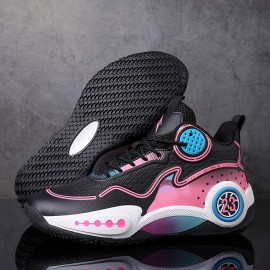 Men'S Casual Sports Basketball Shoes | Strong Grip, Shock Absorption and Rebound, Outdoor Use, Upper, Rubber Sole, Lace Closure, Round Toe, All-Season