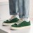 Men's Solid Skate Shoes, Comfy Non Slip Casual Lace Up Sneakers for Men's Outdoor Activities