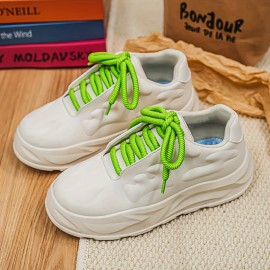Men's Heavy-Sole Cushioned Sneakers - Thick-Soled Non-Slip Training Shoes with Breathable Mesh & Upper, -Absorbing Sole for Running, Gym, All-Season Low-Top Athletic Footwear