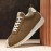 Men'S Fashion Casual Sneakers | Comfortable Non-Slip Thick Sole, All-Season Durable Lace-Up Shoes, Upper, PVC Sole, Fabric Inner, Round Toe, Low Top