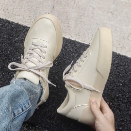 Local Warehouse Men's Shoes Thick Platform Sneakers Fashion Toe Casual Walking Shoes Low Top Breathable