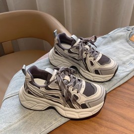 Women's Hot-Selling Dad Sneakers- Shock-Absorbing Thick-Soled Fashion Versatile Casual Sports Shoes