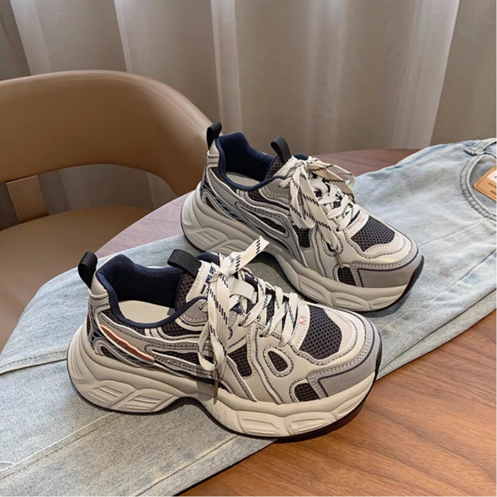 Women's Hot-Selling Dad Sneakers- Shock-Absorbing Thick-Soled Fashion Versatile Casual Sports Shoes