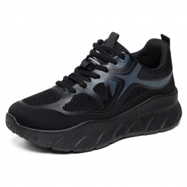 Women'S Knit Sneakers | Lightweight Low Cut Casual Shoes, Breathable Mesh Soft Sole Running Flats, Comfortable Everyday Wear, Lace-up Closure, Solid Color, Sports Style