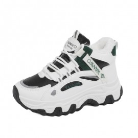 Chunky Dad Sneakers Women High Top Platform Fashion Shoes Warm Lined Casual Student Wear