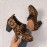 [sneakers] Autumn New Leopard Print Retro Deep Cut Low-Top High Heels for Women in with Laces