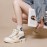 Women's Fall High Top White Sneakers Platform Height Increase Design Fashion Casual Skate Shoes