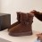 Women's Winter Boots with & Platform - Slip-Resistant Warm Round-Toe Snow Boots, Rubber Upper & Sole, Cushioning for Ice Traction - Cozy -Weather Shoes
