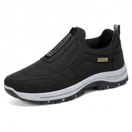 Men'S & Unisex Large Size Slip-On Sneakers | Low-Top Dad Shoes with Cushioned Upper & PVC Sole, Comfortable Walking Shoes for Seniors & Heavy Walkers - All-Terrain Traction, Easy On/Off, Available in Wide Widths