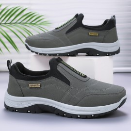 Men'S & Unisex Large Size Slip-On Sneakers | Low-Top Dad Shoes with Cushioned Upper & PVC Sole, Comfortable Walking Shoes for Seniors & Heavy Walkers - All-Terrain Traction, Easy On/Off, Available in Wide Widths
