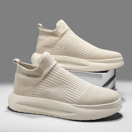 New Summer Versatile Fashionable Men'S Shoes | Niche and Unique, Upper, Rubber Sole, Fabric Insole, Slip-On Closure, Round Toe, Low Top Design