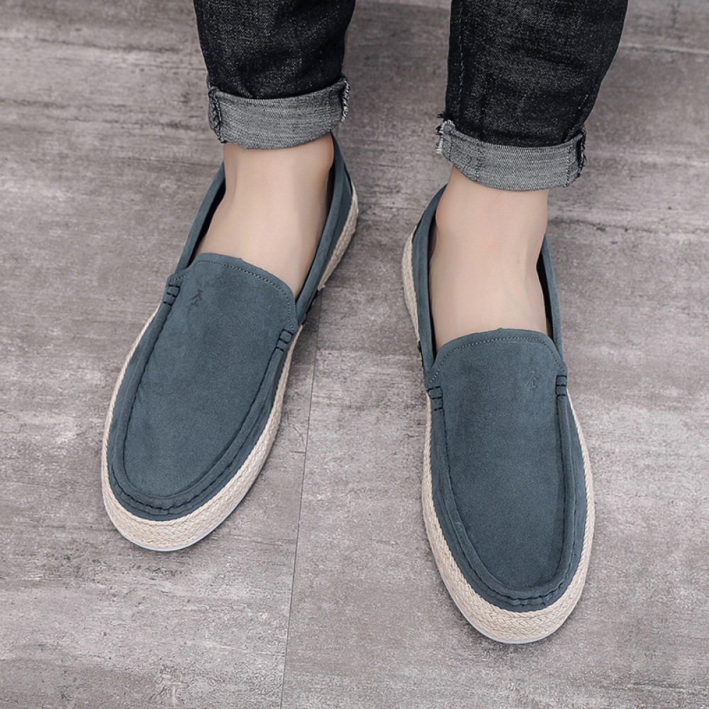 Men'S Slip-On Casual Shoes | Canvas Upper, Rubber Sole, Fabric Insole, Solid Color, Low Top - yexingman