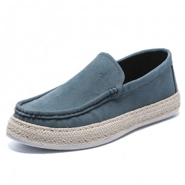 Men'S Slip-On Casual Shoes | Canvas Upper, Rubber Sole, Fabric Insole, Solid Color, Low Top - yexingman
