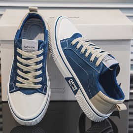 Spring And Autumn Men'S Fashion Canvas Sneakers - Lightweight, Comfortable, Trendy Skateboard Shoes for Street Style