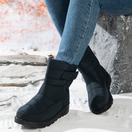 Women's High Quality Non-Slip Winter Snow Boots with Thickened Warm - Heavy-Duty Mid-Calf Outdoor Boots Suitable for Ice, Snow, Slush & Urban Commuting - Sole & Closure (Northeast Design)