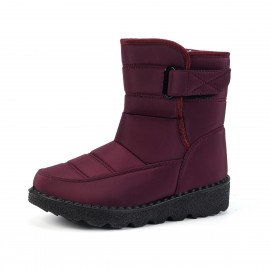 Women's High Quality Non-Slip Winter Snow Boots with Thickened Warm - Heavy-Duty Mid-Calf Outdoor Boots Suitable for Ice, Snow, Slush & Urban Commuting - Sole & Closure (Northeast Design)
