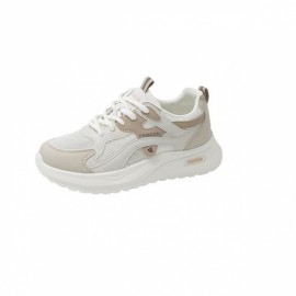 Mesh Breathable sneakers Women New Spring and Autumn | Lightweight Soft Bottom Running Shoes with PVC Upper, Fabric Insole, Rubber Sole, Lace-up Closure
